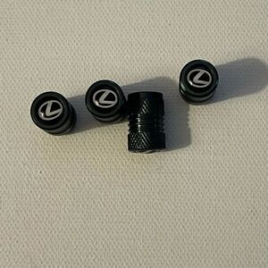 Lexus logo valve Stem caps in Black set of 4. NWT